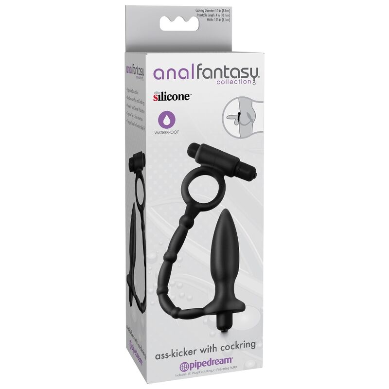ANAL FANTASY - ESTIMULADOR MINI ANAL CON RING Y BALA VIBRADORA - Imagen 3