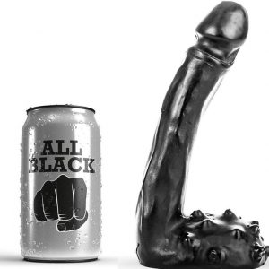 ALL BLACK - DILDO REALISTICO 19 CM