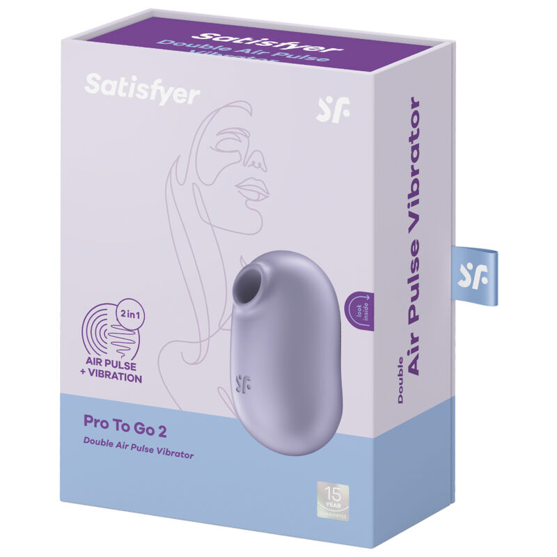 SATISFYER - PRO TO GO 2 ESTIMULADOR Y VIBRADOR DOBLE BEIGE - Imagen 5