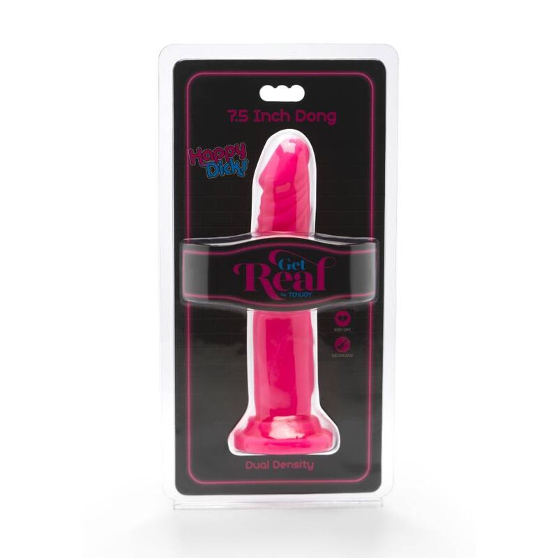 GET REAL - HAPPY DICKS DONG 19 CM ROSA - Imagen 2