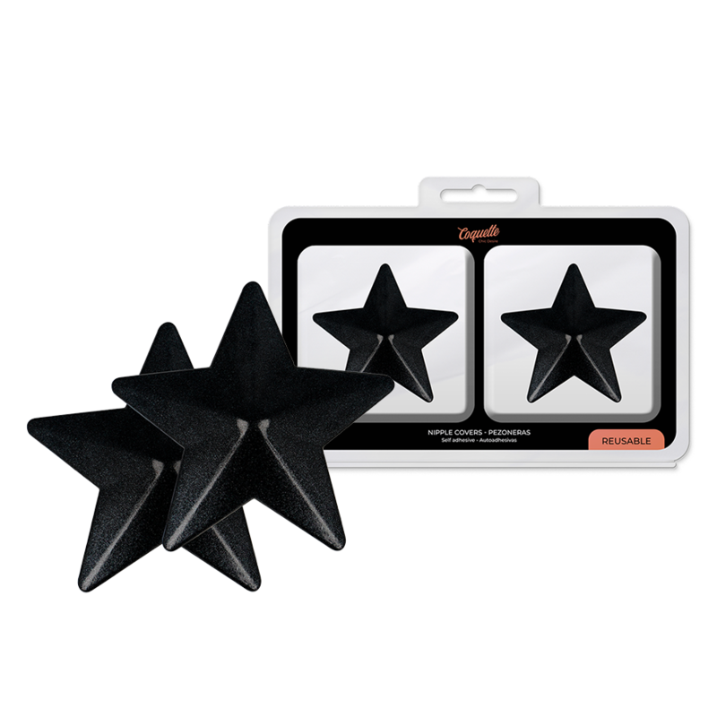 COQUETTE CHIC DESIRE - CUBRE PEZONES ESTRELLAS NEGRAS - Imagen 2