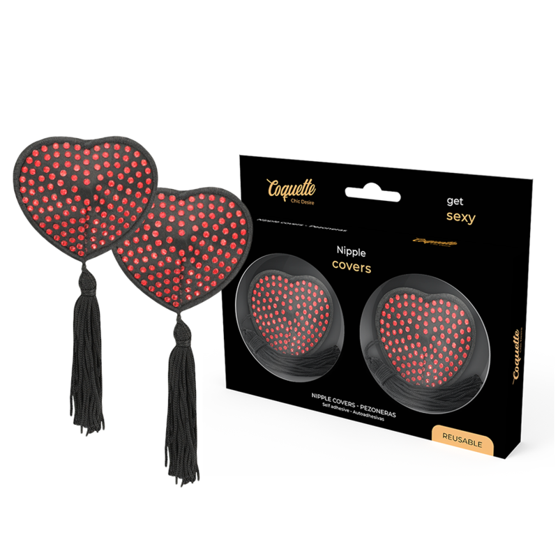 COQUETTE CHIC DESIRE - CUBRE PEZONES ROJO / NEGRO - Imagen 2