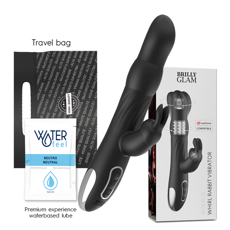 BRILLY GLAM - MOEBIUS RABBIT VIBRATOR ROTATOR COMPATIBLE CON WATCHME WIRELESS TECHNOLOGY - Imagen 2