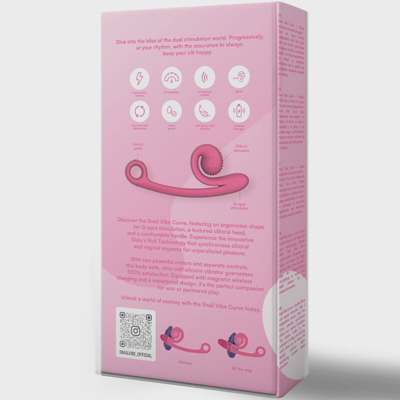SNAIL VIBE - CURVE VIBRADOR NARANJA - Imagen 5