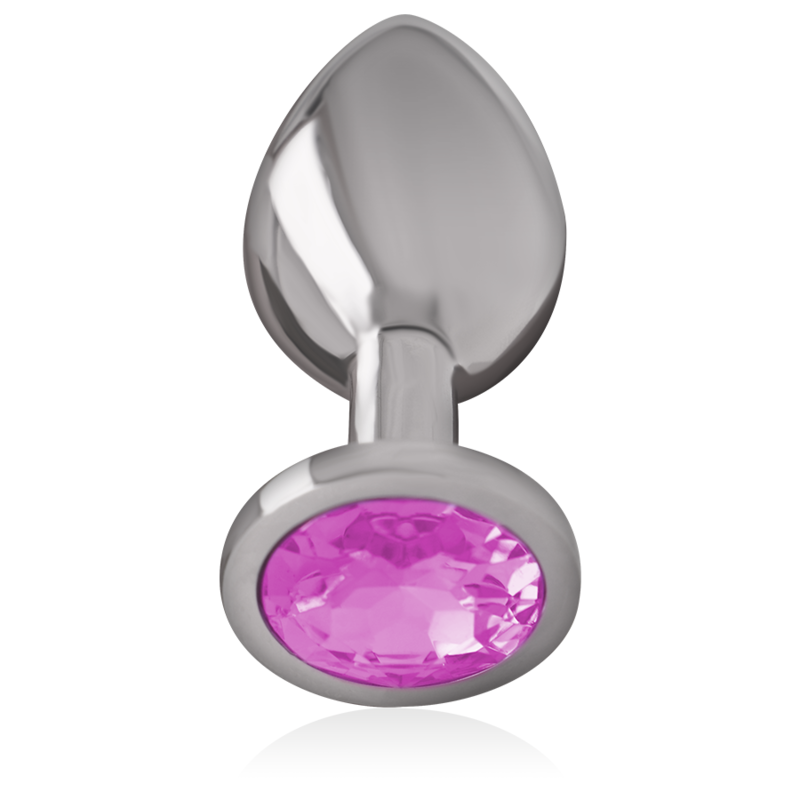 INTENSE - PLUG ANAL METAL ALUMINIO CON CRISTAL ROSA TALLA L - Imagen 3