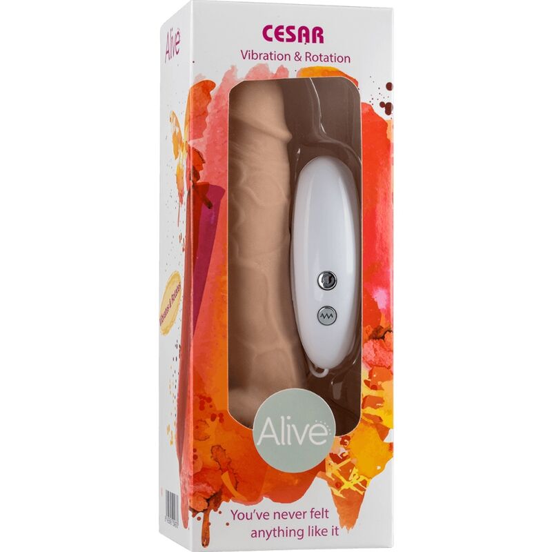 ALIVE - CESAR PENE REALISTICO VIBRADOR ROTADOR 17.5 CM - Imagen 2