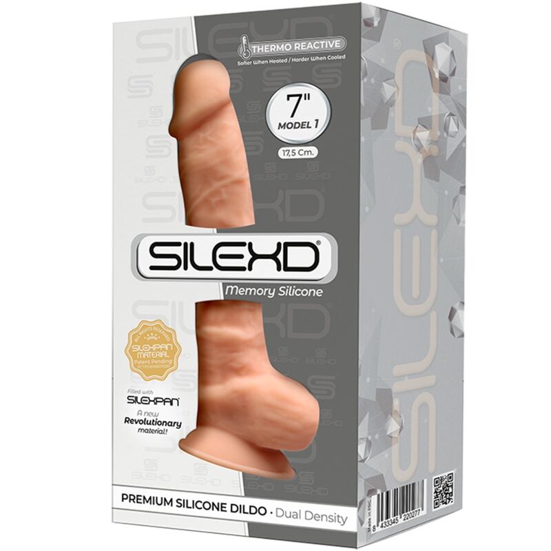 SILEXD - MODELO 1 PENE REALISTICO SILICONA PREMIUM SILEXPAN 17.5 CM - Imagen 3