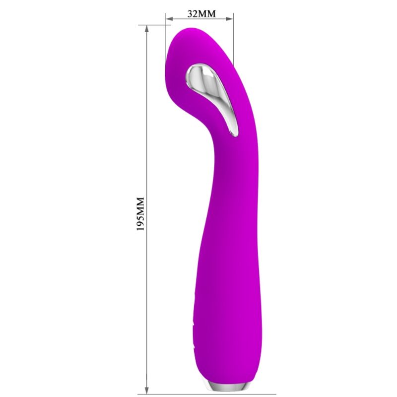 PRETTY LOVE - HECTOR VIBRADOR ELECTROSHOCK RECARGABLE IMPERMEABLE MORADO - Imagen 5