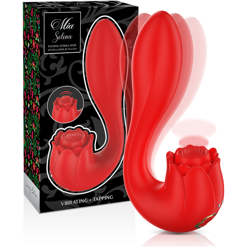 MIA - SELENA ESTIMULADOR VIBRATING + TAPPING ROJO - Imagen 2