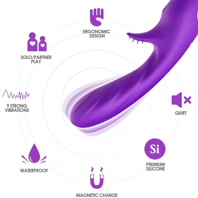 ARMONY - ROMANCE VIBRADOR CON ESTIMULADOR VIOLETA - Imagen 3