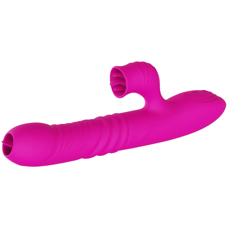 ARMONY - FANNY VIBRADOR MULTIFUNCION DOBLE LENGUA EFECTO CALOR FUCSIA - Imagen 2