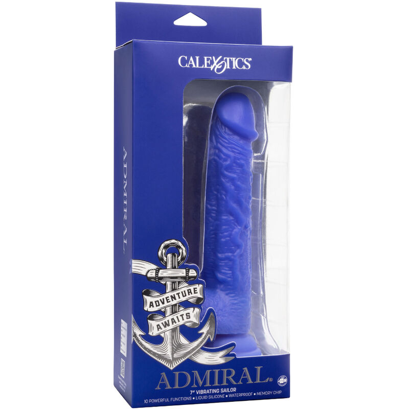 CALEXOTICS - ADMIRAL SAILOR DILDO REALISTICO VIBRADOR AZUL - Imagen 5