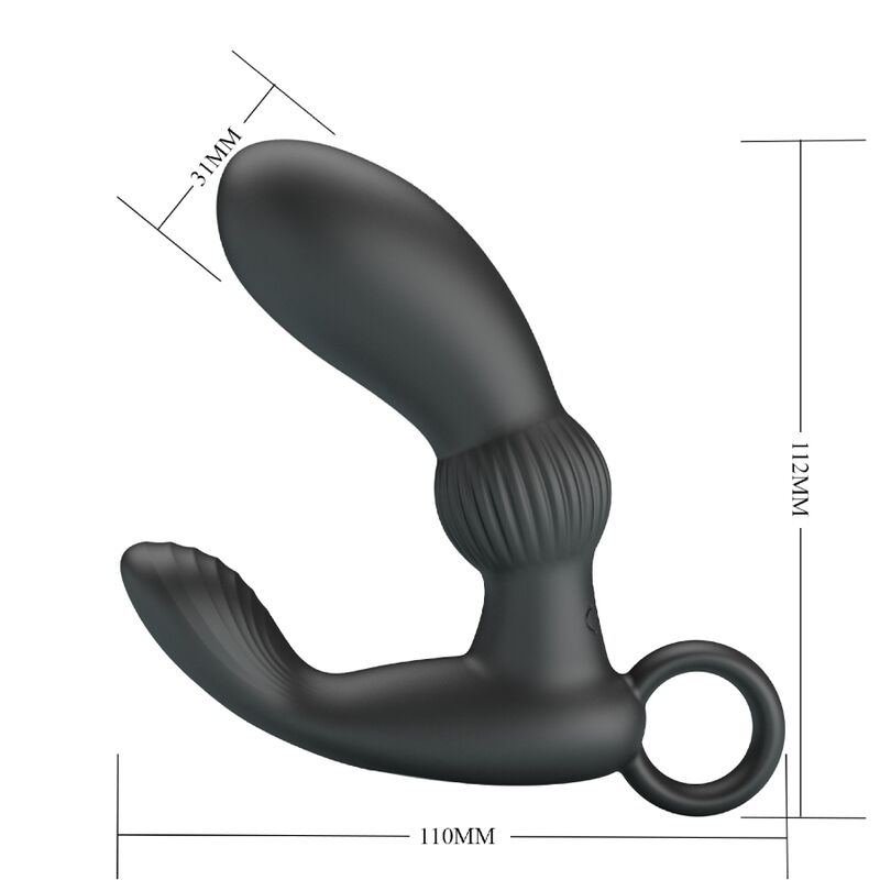 PRETTY LOVE - CAYLA MASAJEADOR VIBRADOR ANAL NEGRO - Imagen 5