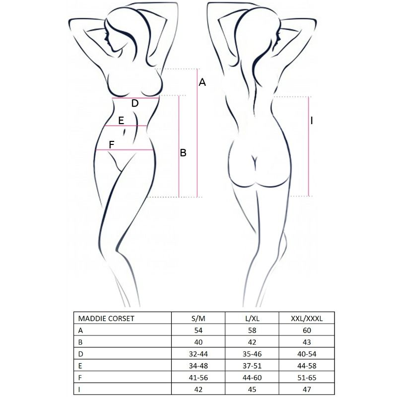 PASSION - WOMAN MADDIE CORSET NEGRO TALLA L/XL - Imagen 2